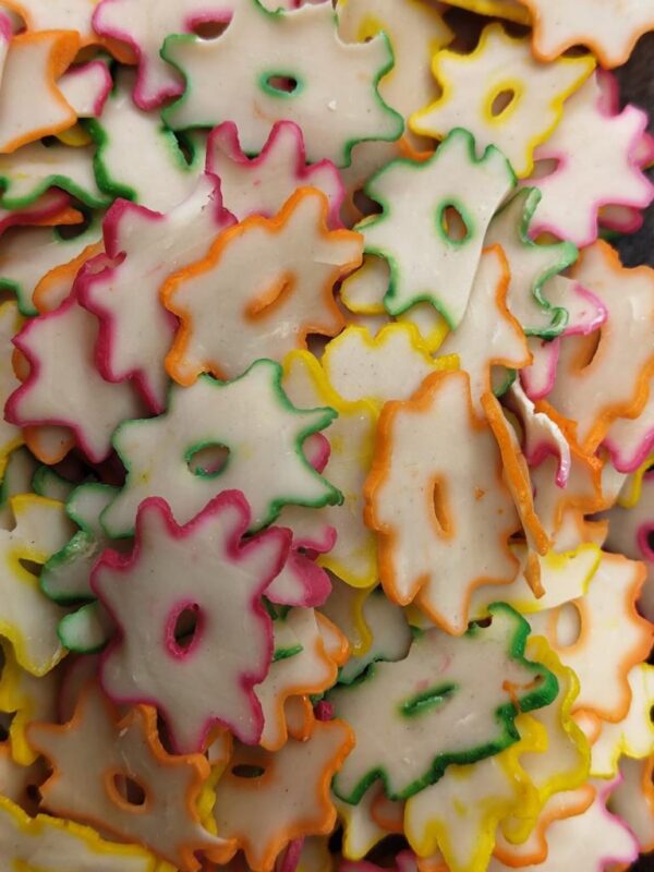 colourful sabudana star papad
