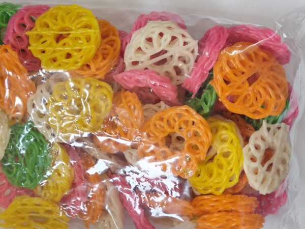 Colourful sabudana imarti